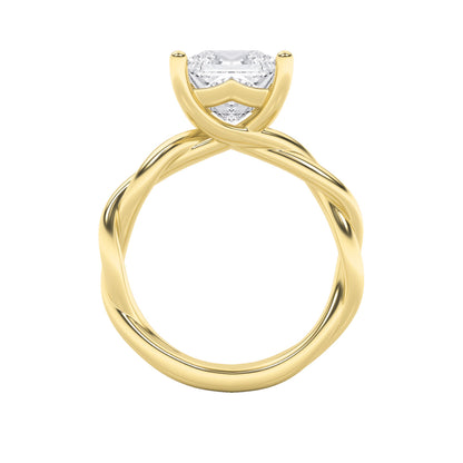 1CTW Princess Lab-Grown Diamond Prong Twisted Shank Solitaire Engagement Ring 1 Stone