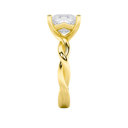 1CTW Princess Lab-Grown Diamond Prong Twisted Shank Solitaire Engagement Ring 1 Stone