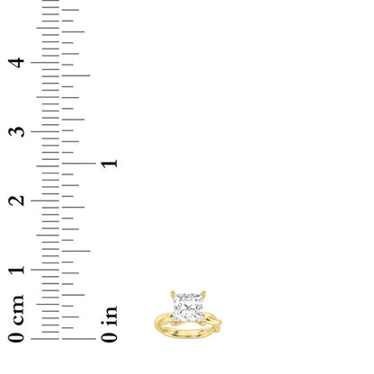1CTW Princess Lab-Grown Diamond Prong Twisted Shank Solitaire Engagement Ring 1 Stone