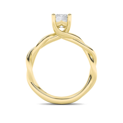 2CTW Radiant Lab-Grown Diamond Prong Twisted Shank Solitaire Engagement Ring 1 Stone