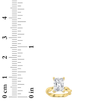 2CTW Radiant Lab-Grown Diamond Prong Twisted Shank Solitaire Engagement Ring 1 Stone