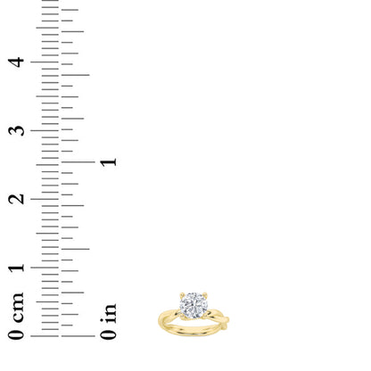 1CTW Round Lab-Grown Diamond Prong Twisted Shank Solitaire Engagement Ring 1 Stone