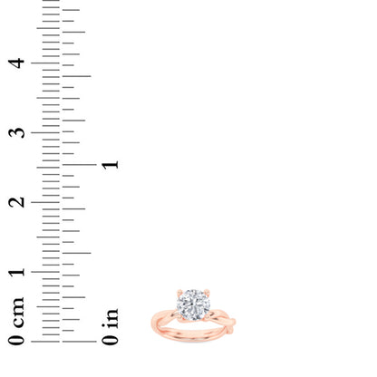 1.5CTW Round Lab-Grown Diamond Prong Twisted Shank Solitaire Engagement Ring 1 Stone