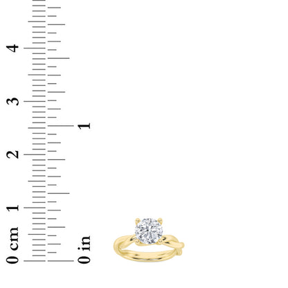 2CTW Round Lab-Grown Diamond Prong Twisted Shank Solitaire Engagement Ring 1 Stone