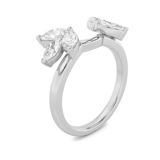 1CTW Marquise Lab-Grown Diamond Prong Wrap Ring 6 Stones