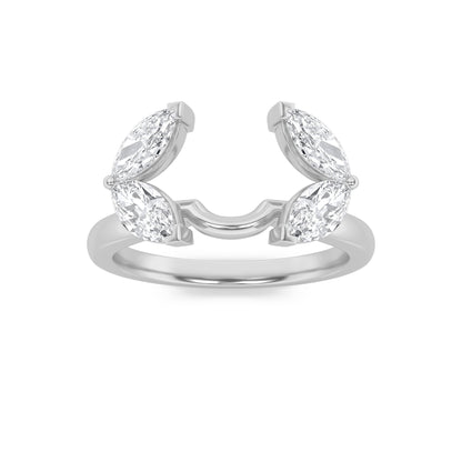 1CTW Marquise Lab-Grown Diamond Prong Wrap Ring 4 Stones