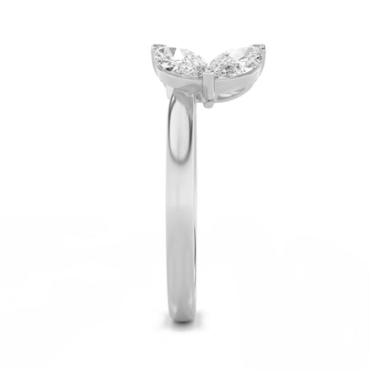 1CTW Marquise Lab-Grown Diamond Prong Wrap Ring 4 Stones