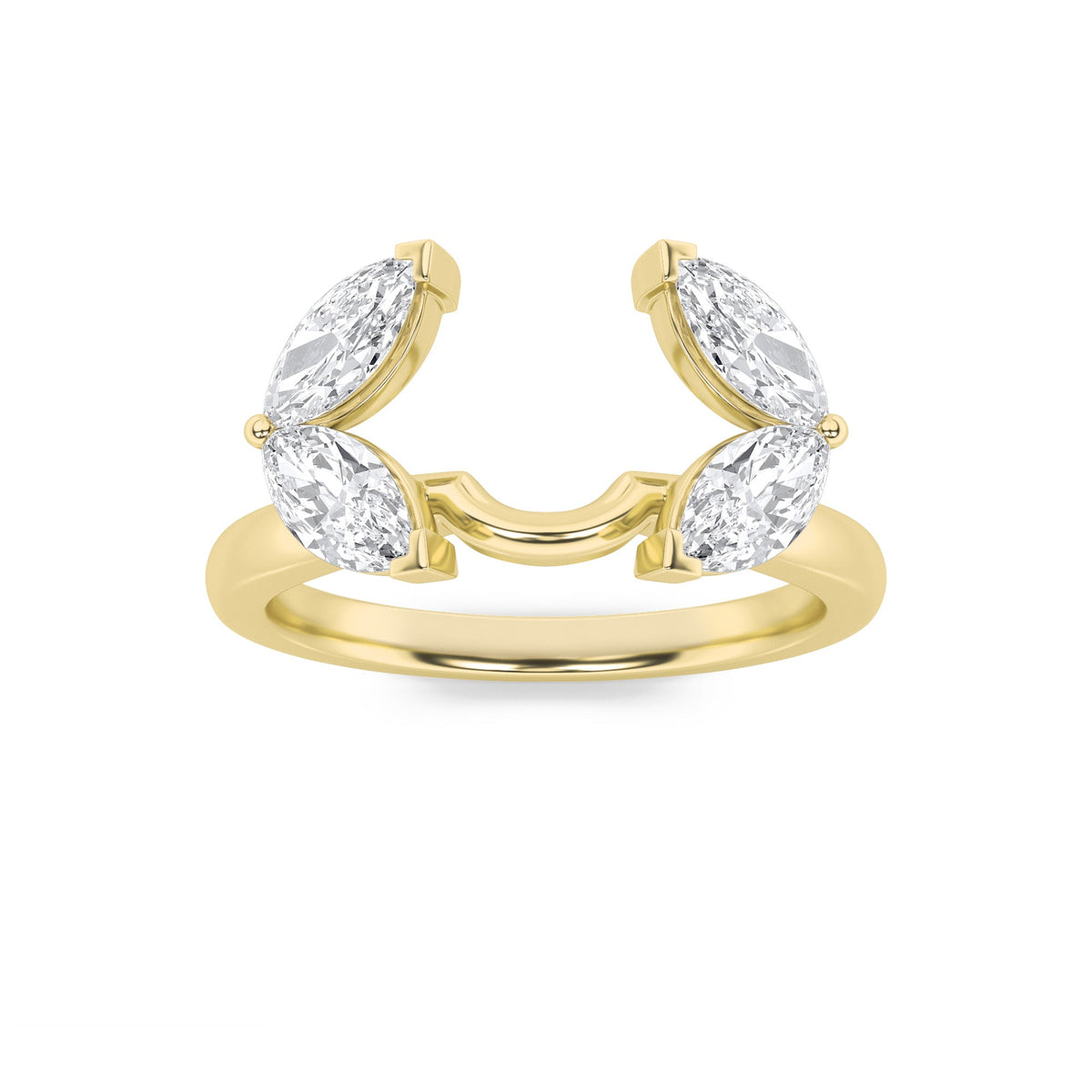 1CTW Marquise Lab-Grown Diamond Prong Wrap Ring 4 Stones
