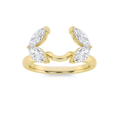 1CTW Marquise Lab-Grown Diamond Prong Wrap Ring 4 Stones