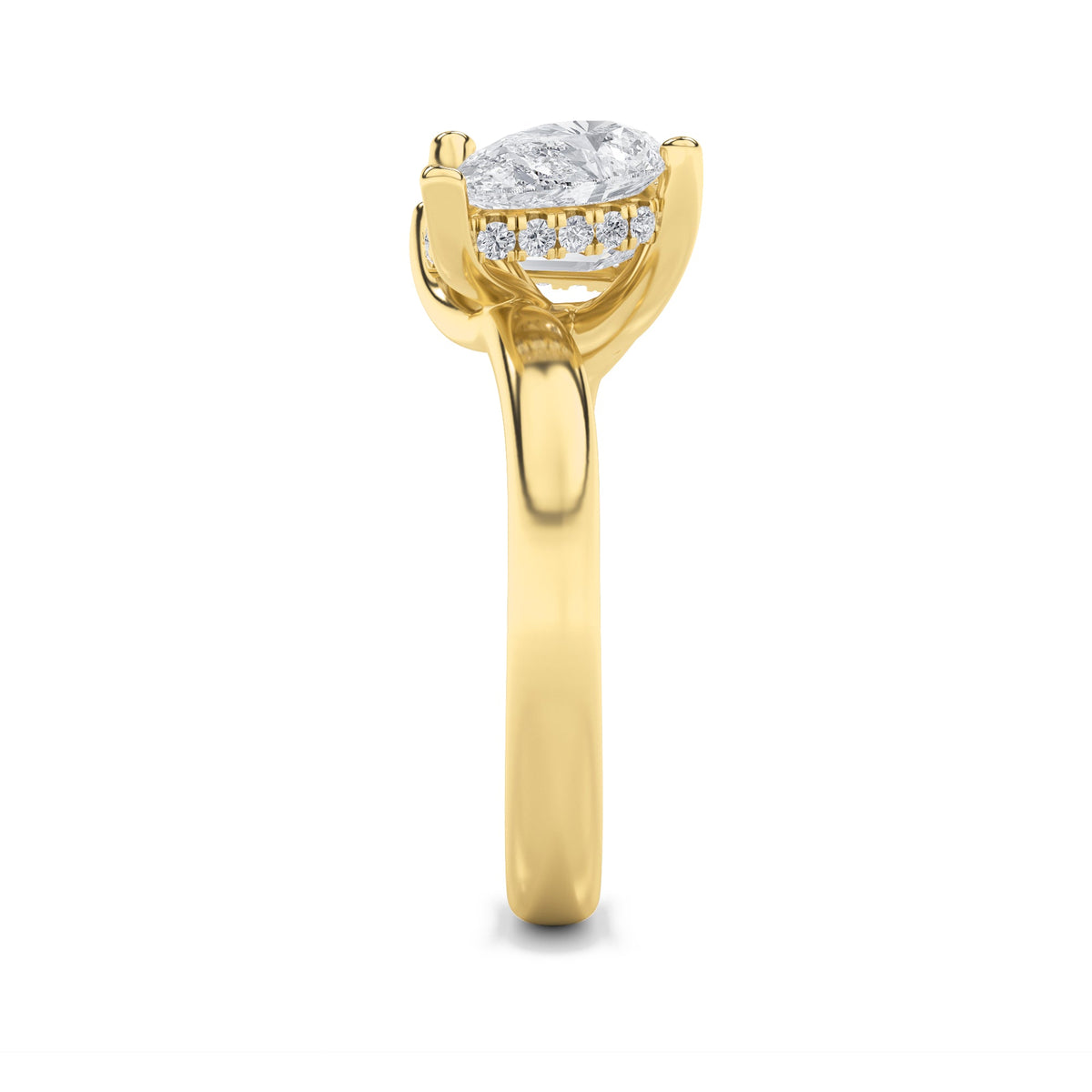 3CTW Emerald Lab-Grown Diamond Prong Toi et Moi Engagement Ring 25 Stones