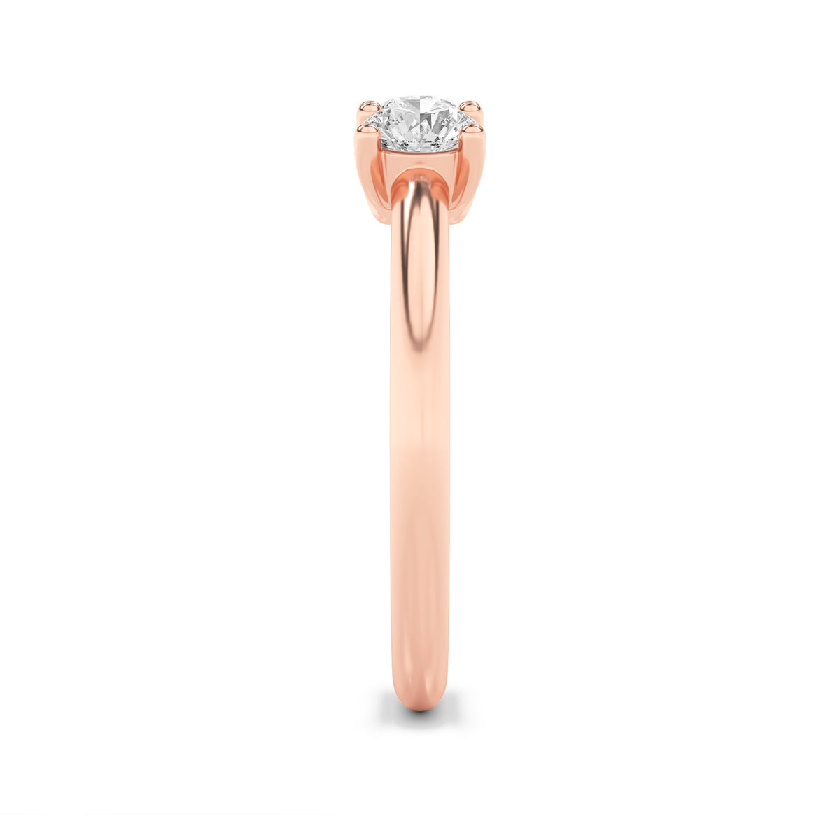 0.75CTW Round Lab-Grown Diamond Prong Three Stone Band Ring 3 Stones