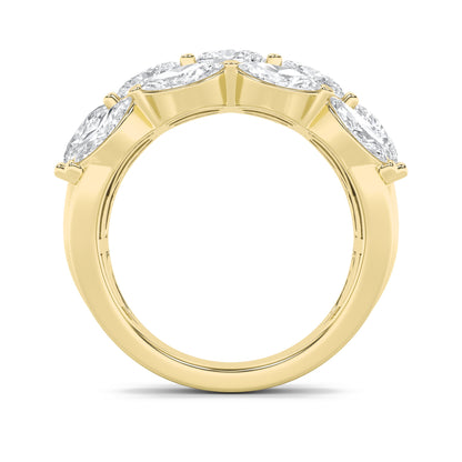 3CTW Oval Lab-Grown Diamond Prong Multi Stone Band Ring 13 Stones