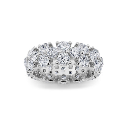 5CTW Round Lab-Grown Diamond Prong Eternity Band Ring 36 Stones