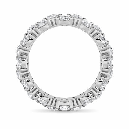 5CTW Round Lab-Grown Diamond Prong Eternity Band Ring 36 Stones