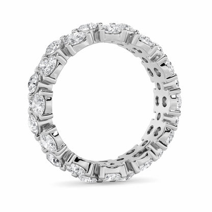 5CTW Round Lab-Grown Diamond Prong Eternity Band Ring 36 Stones