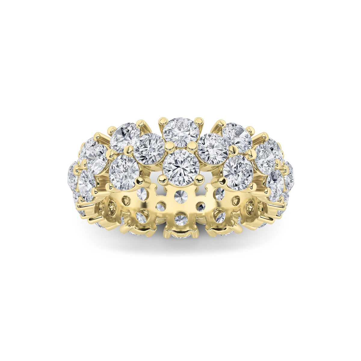 5CTW Round Lab-Grown Diamond Prong Eternity Band Ring 36 Stones