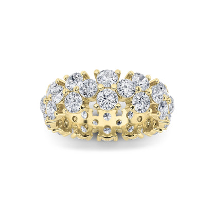 5CTW Round Lab-Grown Diamond Prong Eternity Band Ring 36 Stones