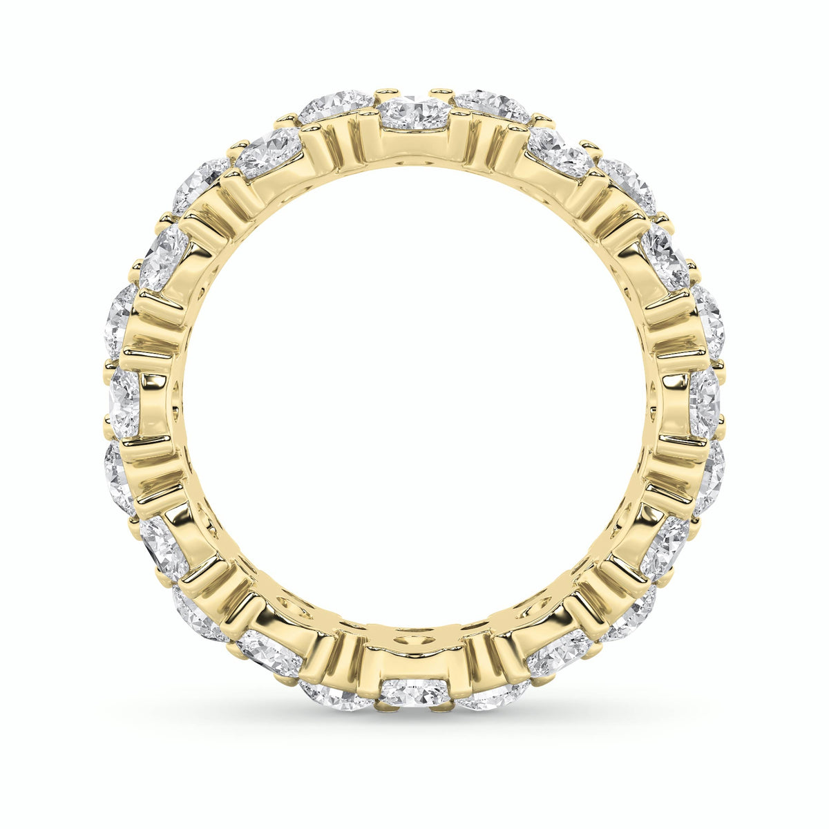 5CTW Round Lab-Grown Diamond Prong Eternity Band Ring 36 Stones