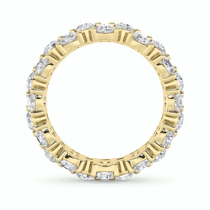 5CTW Round Lab-Grown Diamond Prong Eternity Band Ring 36 Stones