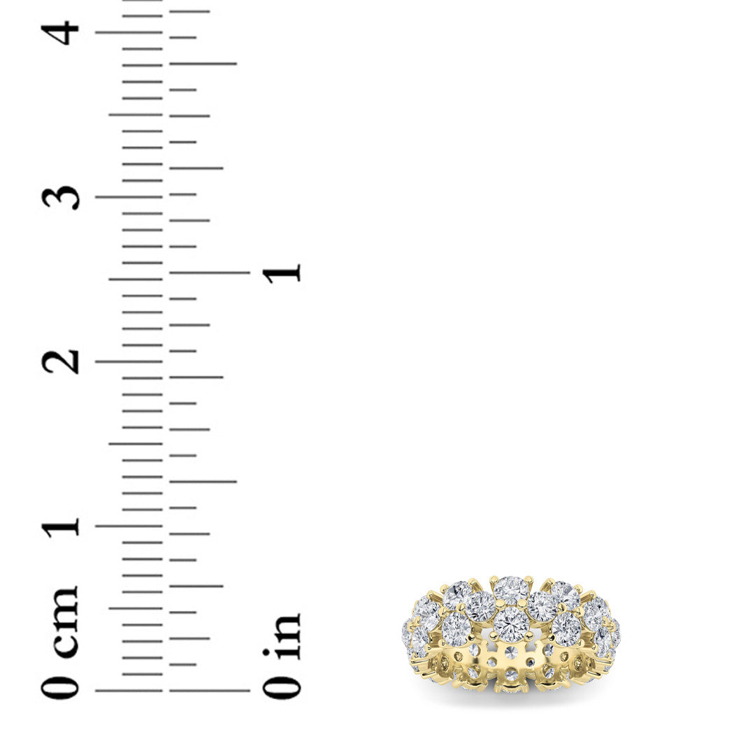 5CTW Round Lab-Grown Diamond Prong Eternity Band Ring 36 Stones