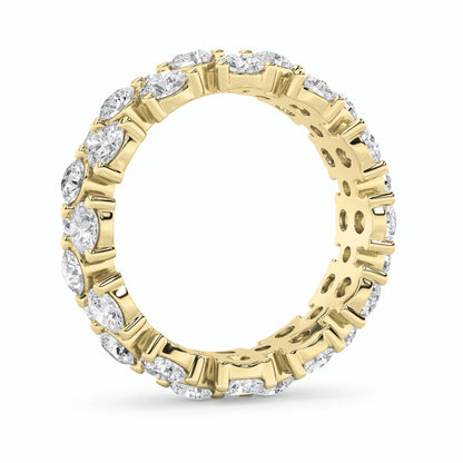 5CTW Round Lab-Grown Diamond Prong Eternity Band Ring 36 Stones