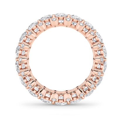 6.75CTW Oval Lab-Grown Diamond Prong Eternity Band Ring 54 Stones