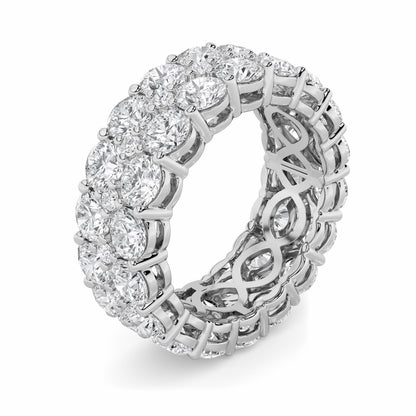 8CTW Round Lab-Grown Diamond Prong Eternity Band Ring 54 Stones