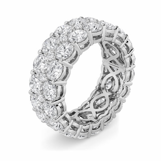 8CTW Round Lab-Grown Diamond Prong Eternity Band Ring 54 Stones