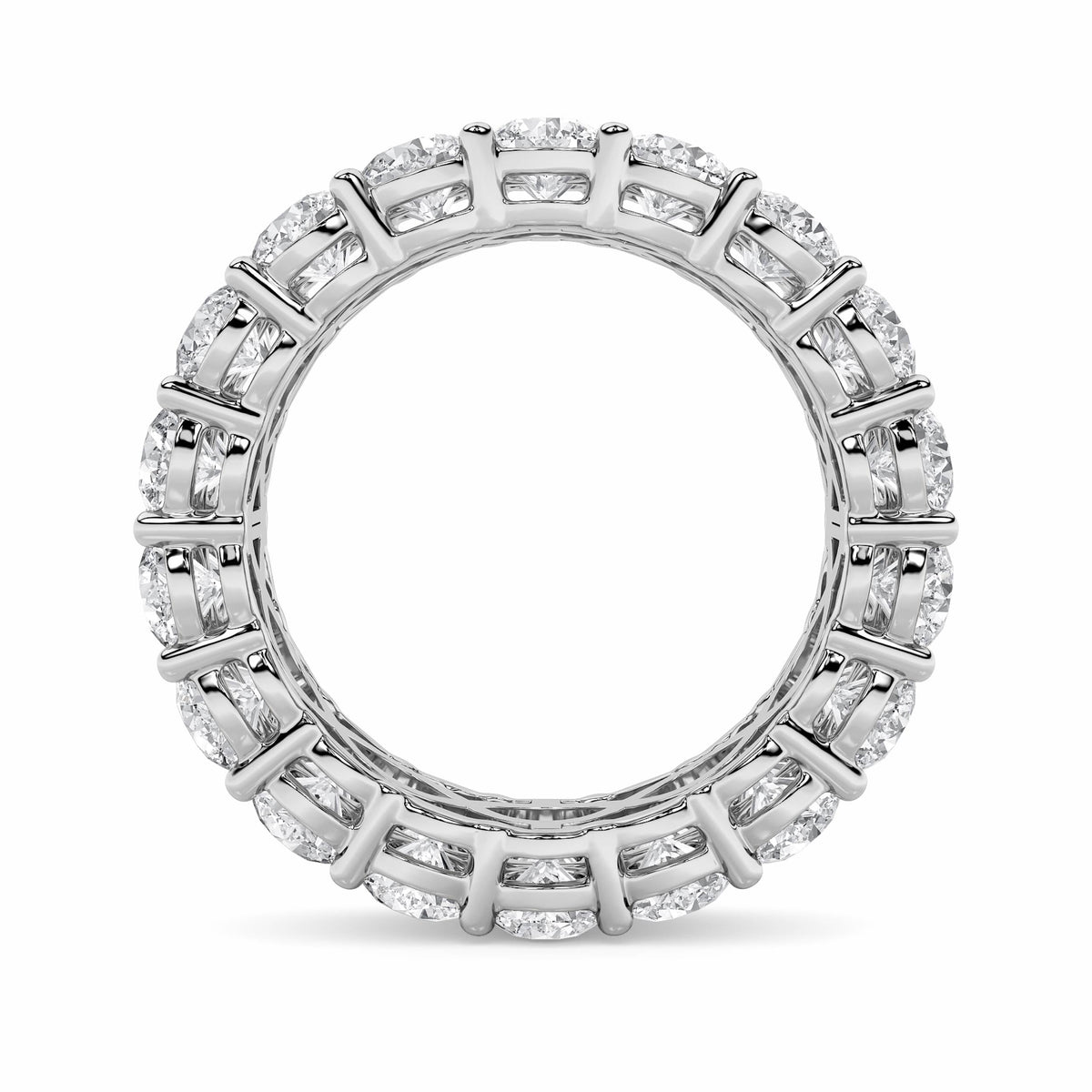 8CTW Round Lab-Grown Diamond Prong Eternity Band Ring 54 Stones