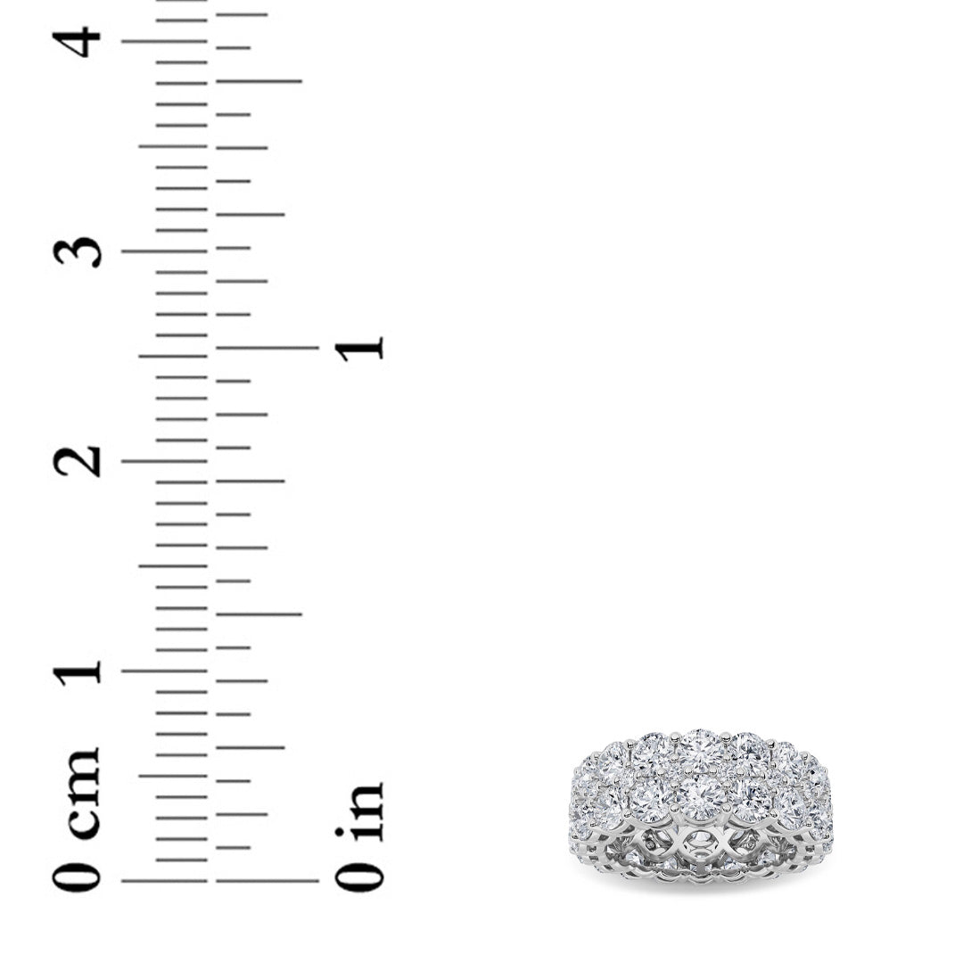 8CTW Round Lab-Grown Diamond Prong Eternity Band Ring 54 Stones