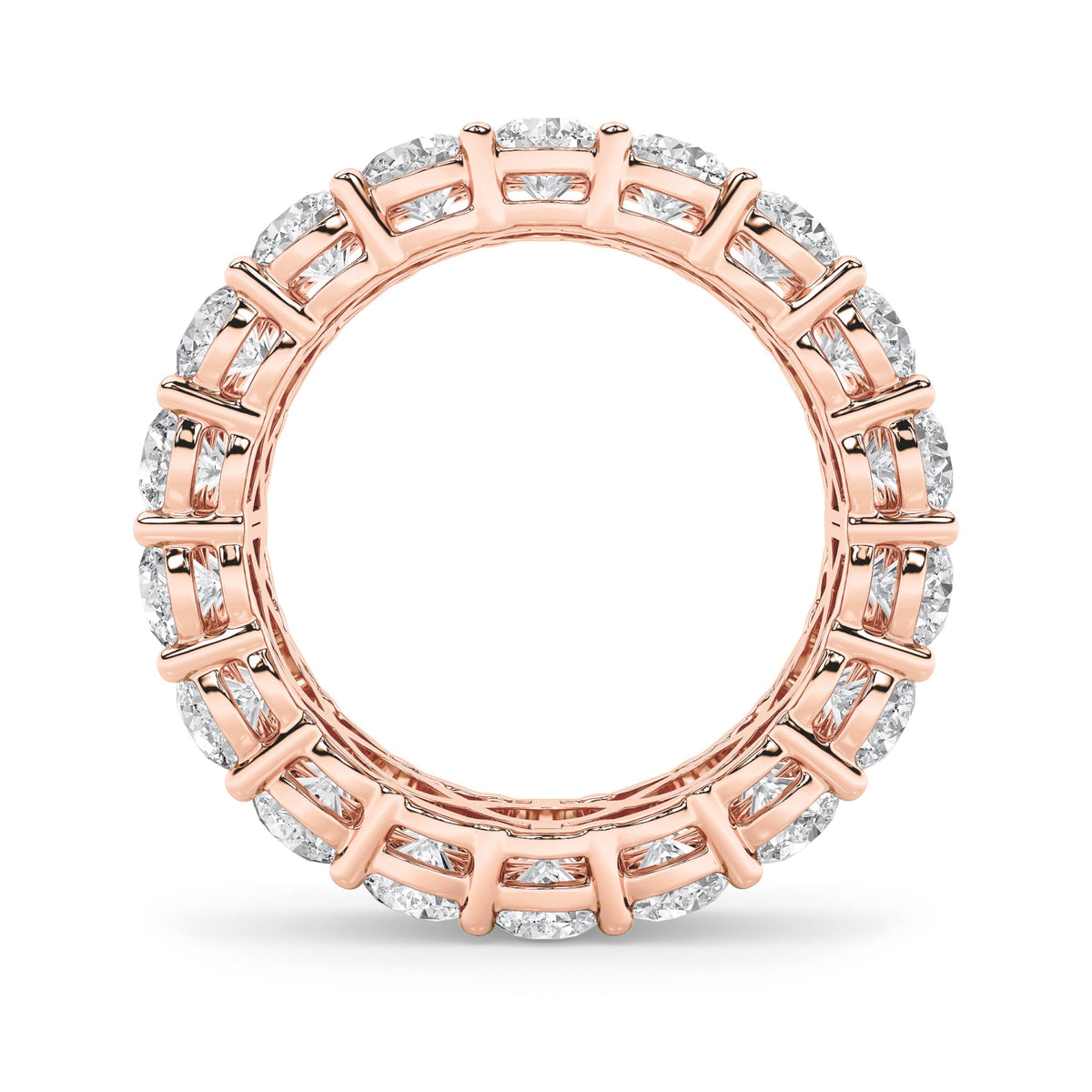 8CTW Round Lab-Grown Diamond Prong Eternity Band Ring 54 Stones