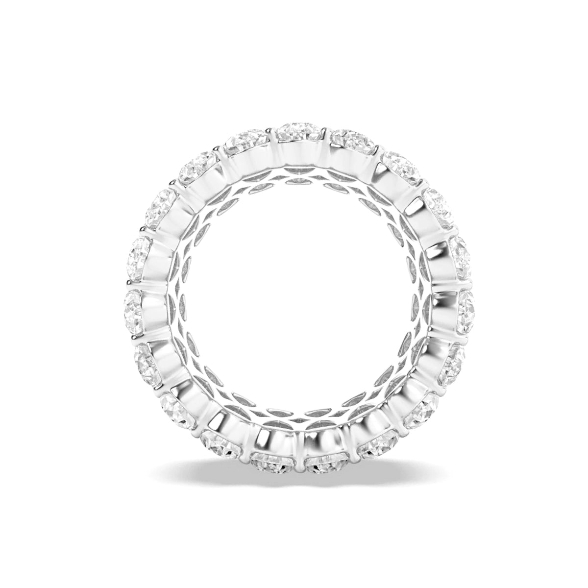 9CTW Pear Lab-Grown Diamond Prong Eternity Band Ring 57 Stones