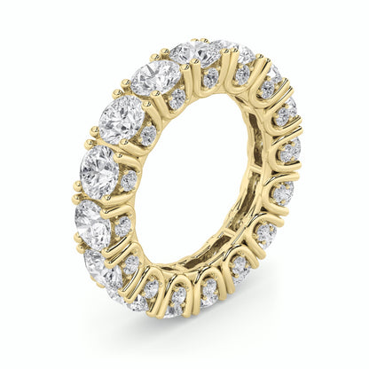 7CTW Round Lab-Grown Diamond Prong Eternity Band Ring 48 Stones