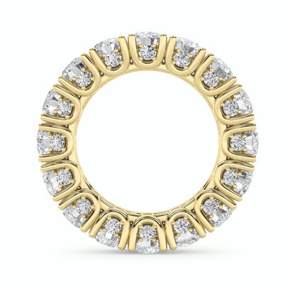 7CTW Round Lab-Grown Diamond Prong Eternity Band Ring 48 Stones