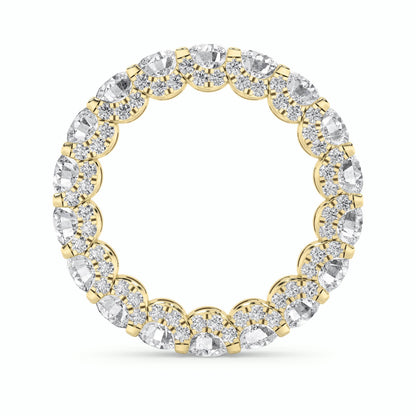 5CTW Round Lab-Grown Diamond Prong Eternity Band Ring 126 Stones