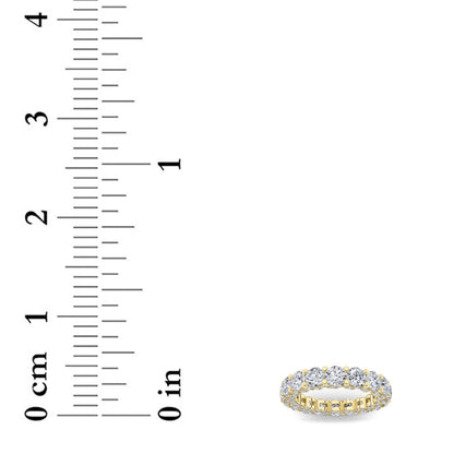 5CTW Round Lab-Grown Diamond Prong Eternity Band Ring 126 Stones