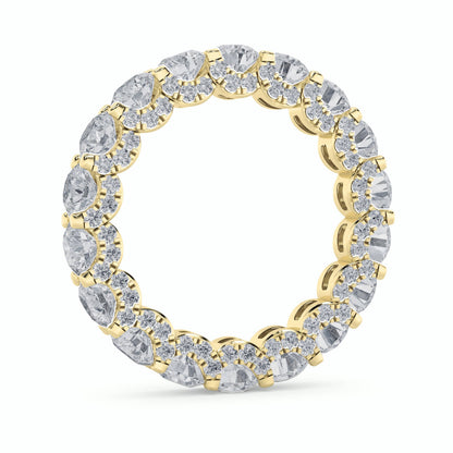 5CTW Round Lab-Grown Diamond Prong Eternity Band Ring 126 Stones