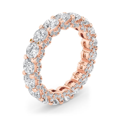 5CTW Round Lab-Grown Diamond Prong Eternity Band Ring 126 Stones