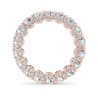 5CTW Round Lab-Grown Diamond Prong Eternity Band Ring 126 Stones