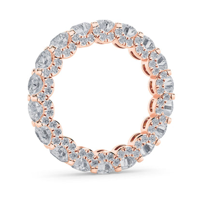 5CTW Round Lab-Grown Diamond Prong Eternity Band Ring 126 Stones