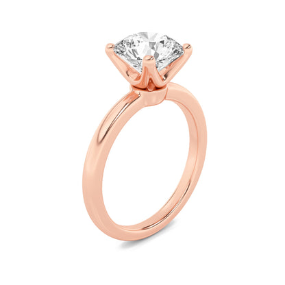 2CTW Round Lab-Grown Diamond Prong Classic Solitaire Engagement Ring 1 Stone F Color
