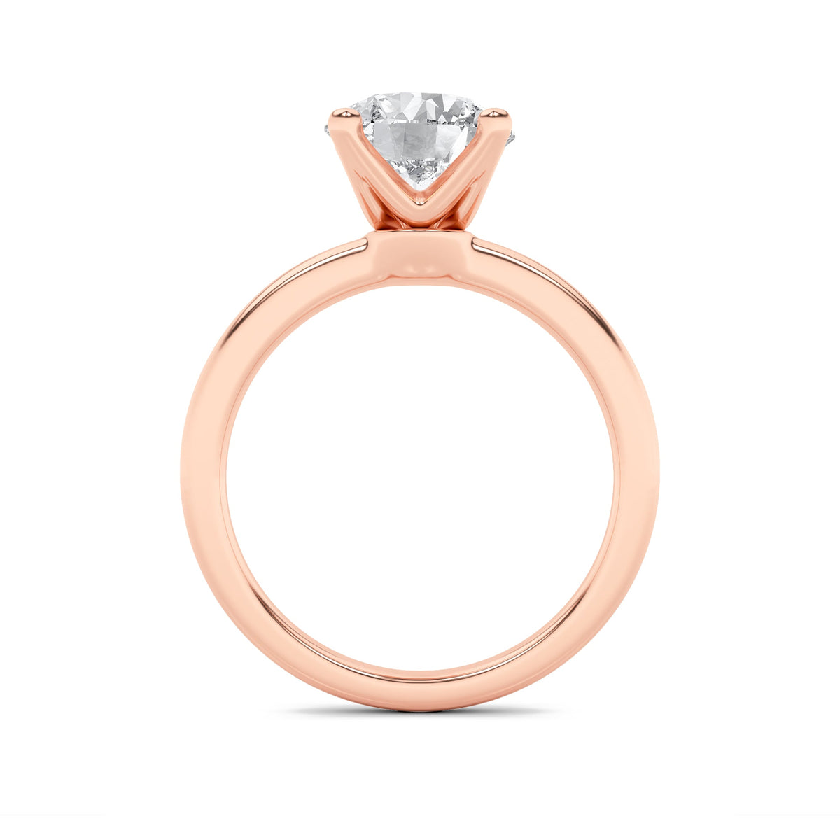 2CTW Round Lab-Grown Diamond Prong Classic Solitaire Engagement Ring 1 Stone F Color