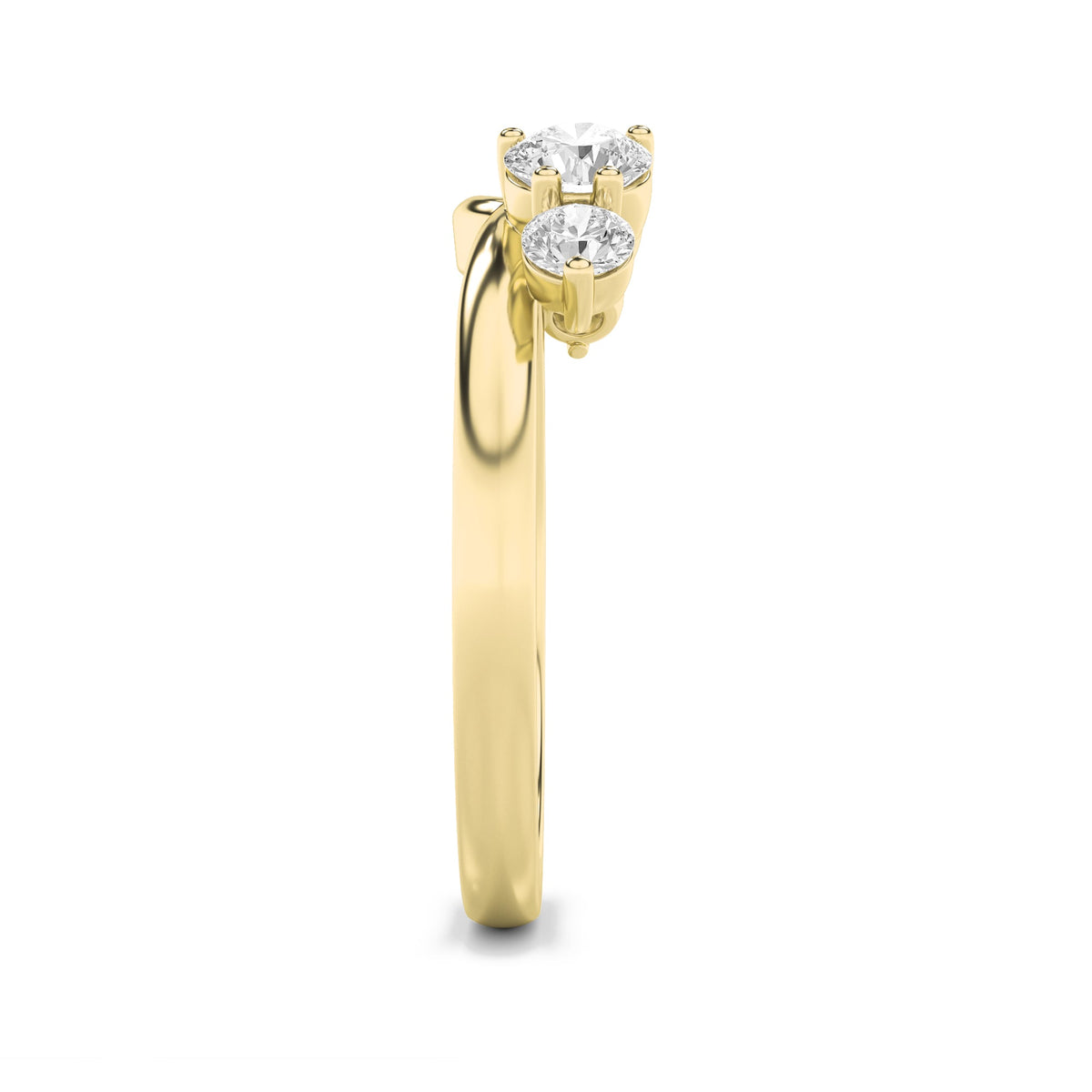 0.75CTW Round Lab-Grown Diamond Prong Fashion Wrap Ring 4 Stones