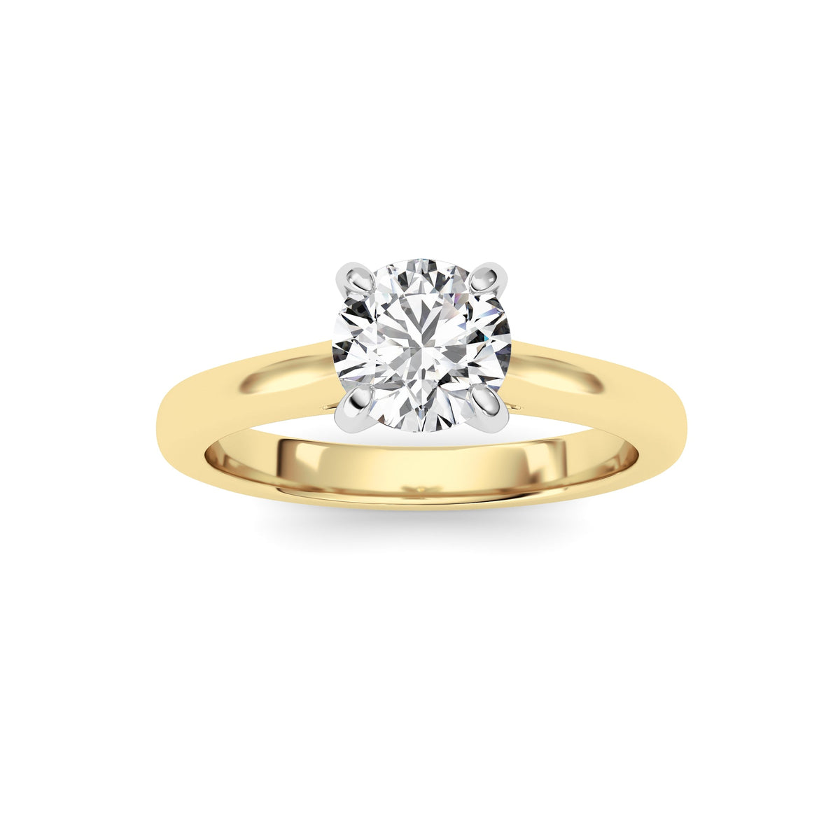 0.75CTW Round Lab-Grown Diamond Prong Classic Solitaire Engagement Ring 1 Stone