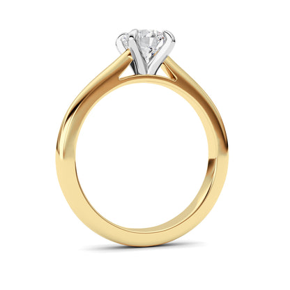 0.75CTW Round Lab-Grown Diamond Prong Classic Solitaire Engagement Ring 1 Stone