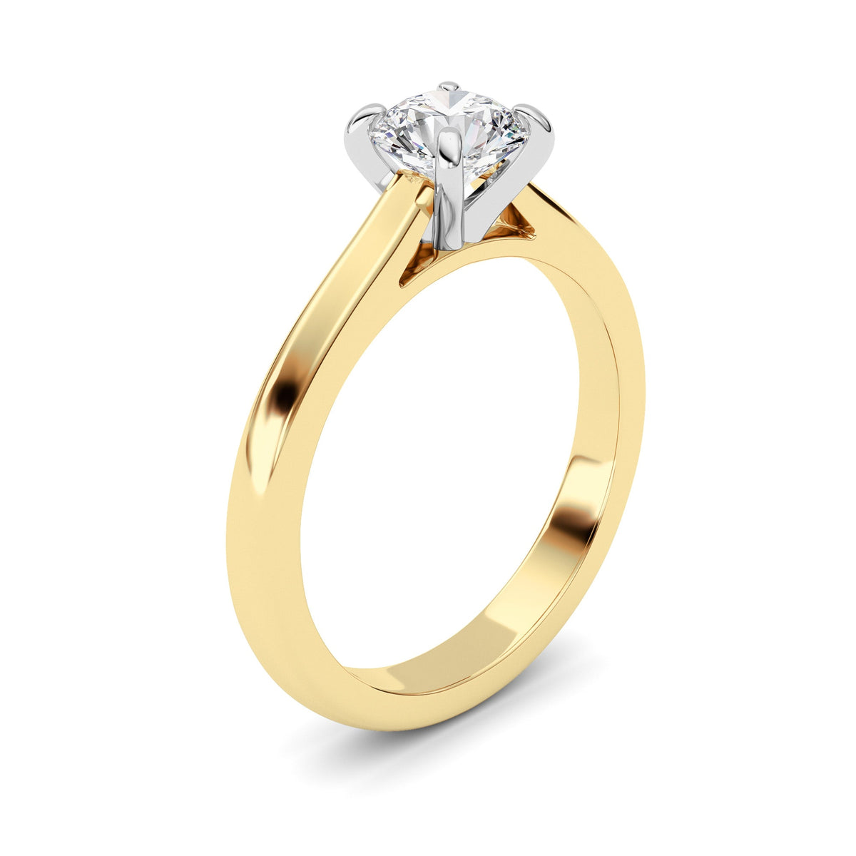1.5CTW Round Lab-Grown Diamond Prong Classic Solitaire Engagement Ring 1 Stone