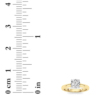 1.5CTW Round Lab-Grown Diamond Prong Classic Solitaire Engagement Ring 1 Stone
