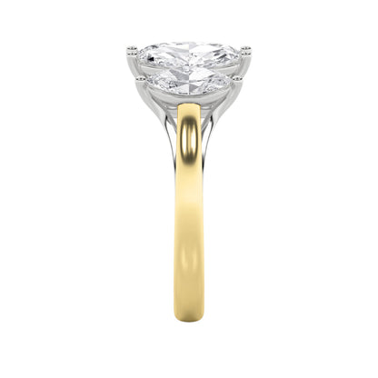 2.5CTW Marquise Lab-Grown Diamond Prong Five Stone Ring 5 Stones