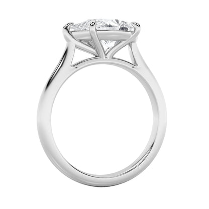 2CTW Pear Lab-Grown Diamond Prong East West Accented Ring 1 Stone