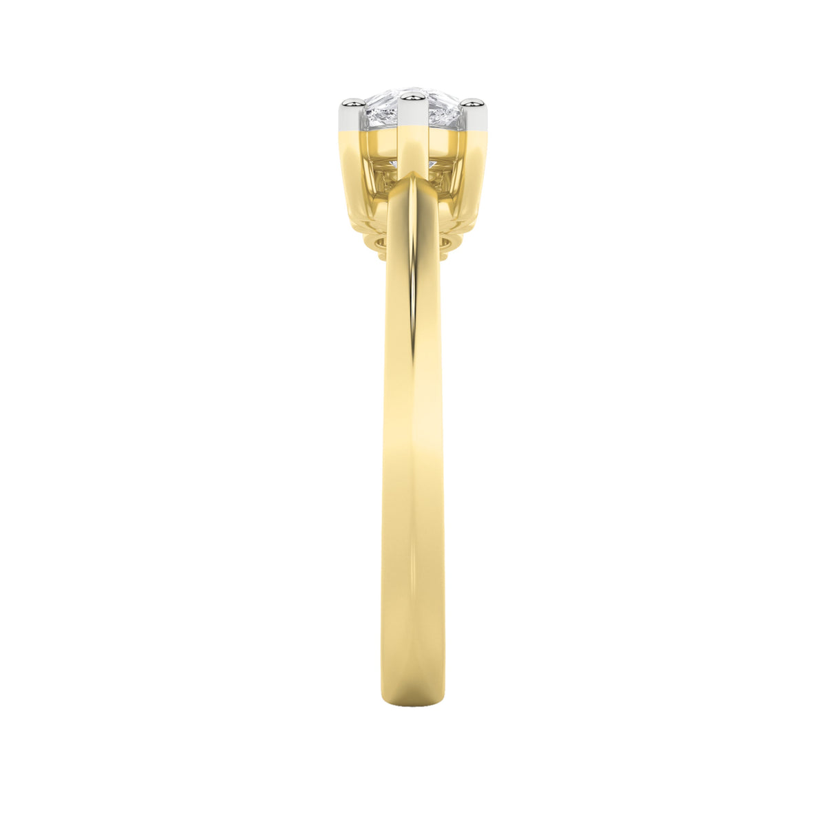 1CTW Pear Lab-Grown Diamond Prong East West Fashion Ring 4 Stones